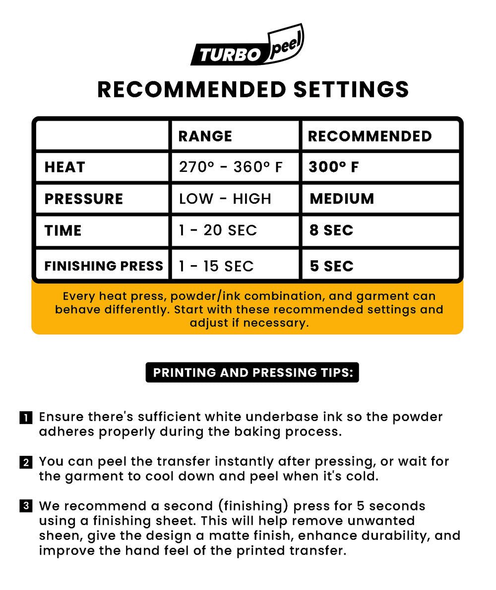 A3+ Turbo Peel Instant DTF Film Sheets