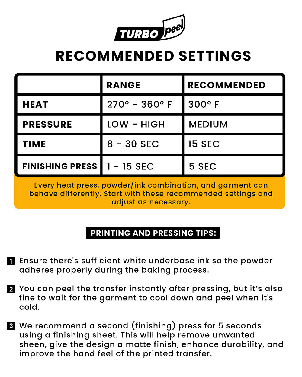 Bulk Turbo Peel DTF Film