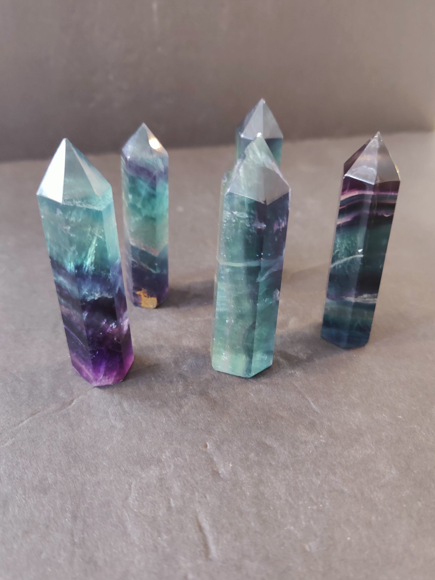 Polished Multi-Color Fluorite Tower 3"