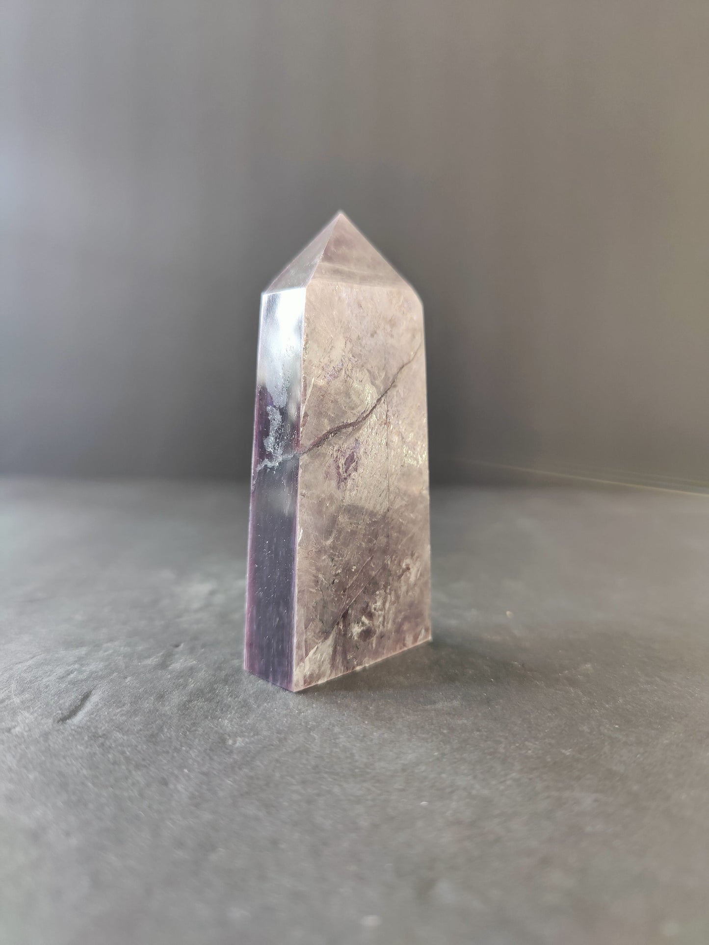 Lepidolite Tower & Heart Sculptures